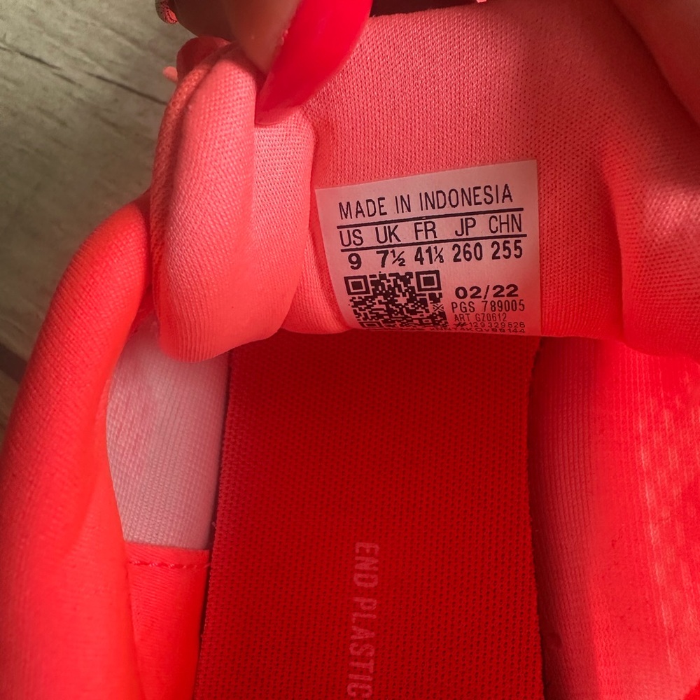 Adidas Women's Neon Pink Athletic Shoes - Picture 3 of 4